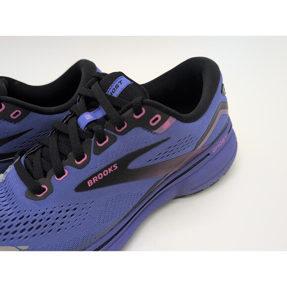 Brooks Ghost 15 1203801B544 Womens 8.5 Running Shoes Purple Black Lace Sneakers - Picture 2 of 10